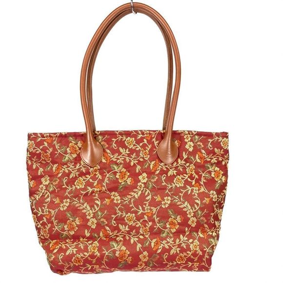 Pasttimes vintage floral fabric large tote bag w pouch - Picture 4 of 15